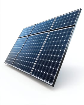 Solar panel on white background. Selective focus.
