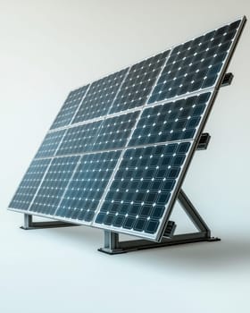 Solar panel on white background. Selective focus.