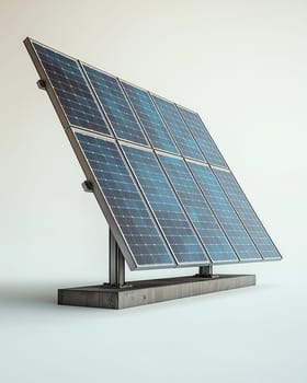Solar panel on white background. Selective focus.