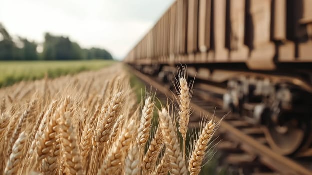 Grain export: shipment of wheat to international markets, agricultural trade growth, stabilizing food supply, economic cooperation through seamless movement of essential crops worldwide