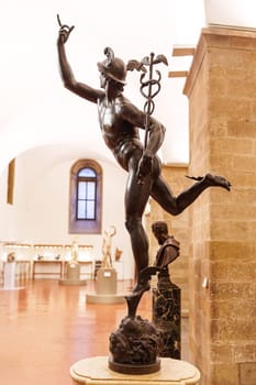 Florence, Italy, January 6, 2024: Flying Mercury. Giambologna. Bargello Museum