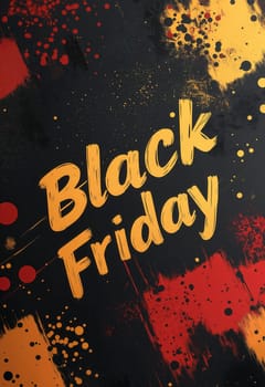 Black Friday lettering on abstract background. Selective focus.