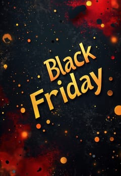 Black Friday lettering on abstract background. Selective focus.