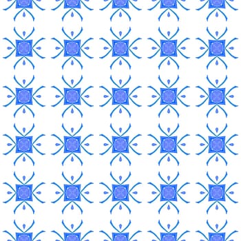 Tropical seamless pattern. Blue majestic boho chic summer design. Textile ready ecstatic print, swimwear fabric, wallpaper, wrapping. Hand drawn tropical seamless border.