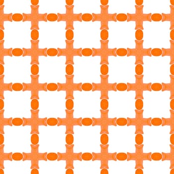 Textile ready adorable print, swimwear fabric, wallpaper, wrapping. Orange wonderful boho chic summer design. Mosaic seamless pattern. Hand drawn green mosaic seamless border.