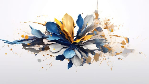 Watercolor abstract design for background of wedding or buzzy social media banner on white background generative AI