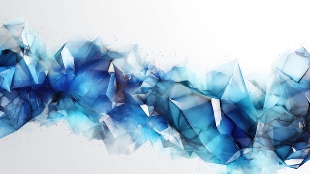 Abstract watercolor artwork mixed with buzzy geometric shapes for background of social media banner generative AI image