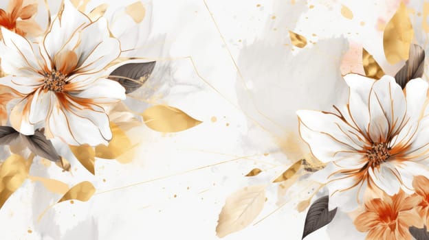 Watercolor abstract design for background of wedding or buzzy social media banner generative AI