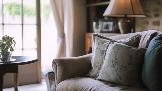 Country cottage decor, Cotswolds style interior design, furniture and home decor in elegant English country house style idea