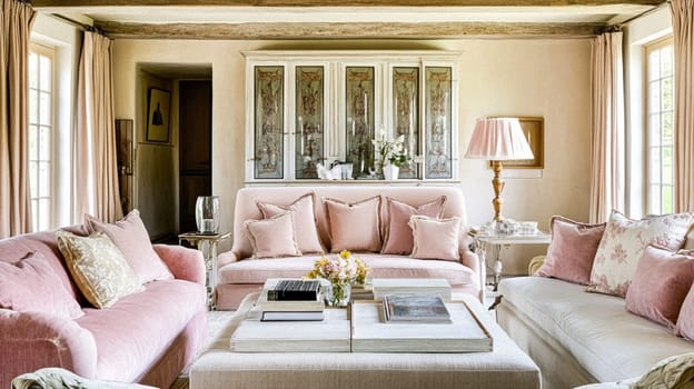 Country cottage decor, Cotswolds style interior design, furniture and home decor in elegant English country house style idea