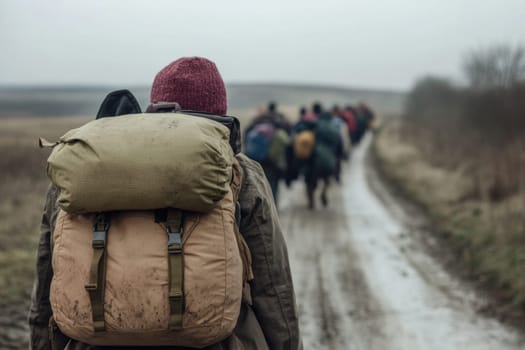 Faces of displacement: portrait refugees driven by conflict, poverty, environmental catastrophes, reflecting human cost major international issues, importance of empathy in finding lasting solutions