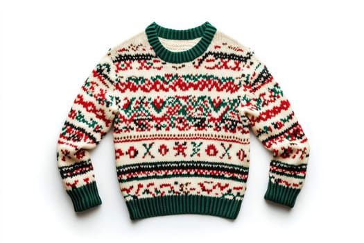 Ugly sweater Christmas New Year isolated on white background..
