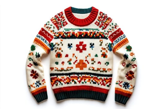 Ugly sweater Christmas New Year isolated on white background..