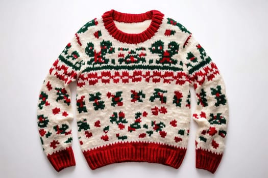Ugly sweater Christmas New Year isolated on white background..