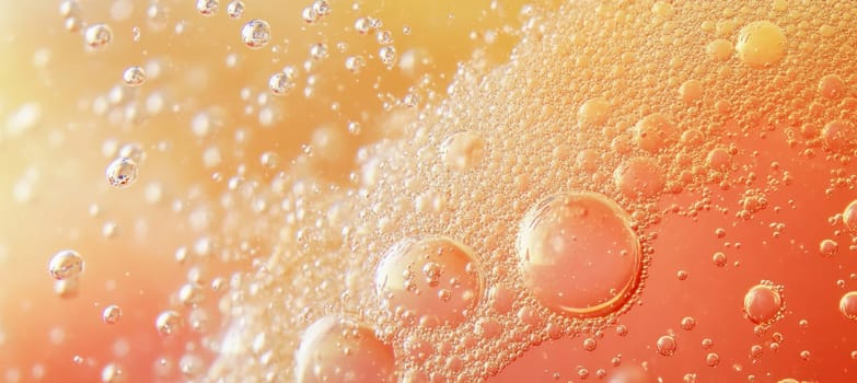 Abstract background showing golden and orange bubbles forming a beautiful pattern