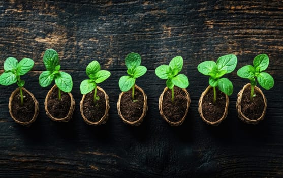 Fresh beginnings: green sprouts symbolizing growth, renewal, representing beauty of nature resilience, promise of new life as they emerge from the earth, vibrant, full of potential