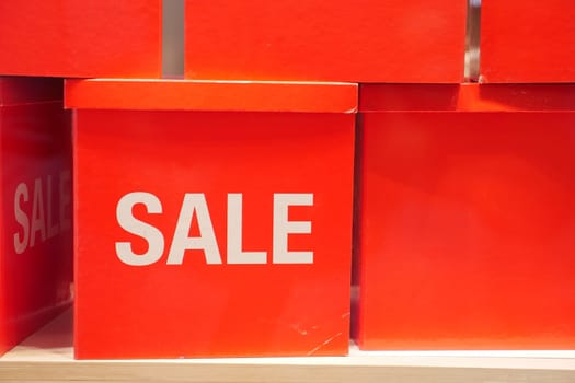 Red boxes marked SALE are used in promotions to attract potential customers effectively