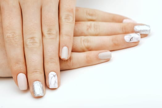 Natural nails, gel polish. Perfect clean manicure