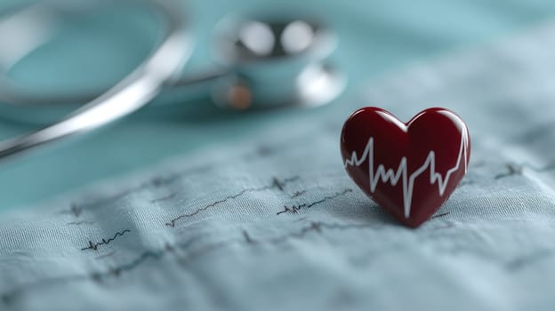Heart banner: cardiogram symbol, medical theme, cardiac health, lifeline design, heartbeat graphic, healthcare focus, vital rhythm, wellness promotion, cardiovascular care