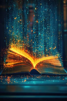 Book Digitization: transforming pages, digital data flow, educational technology, seamless integration, tech-driven learning, content conversion, innovative education, digital advancement