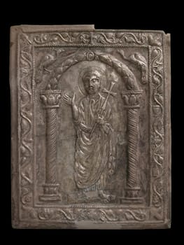Byzantine silver plaque depicting Saint Peter, 6th-7th century.