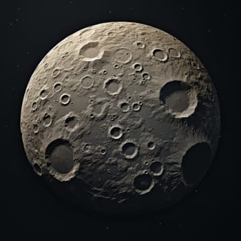 Striking view of moons surface revealing intricate craters and geological features. Rich details and textures highlight celestial beauty, inspiring fascination with astronomy and the wonders of space