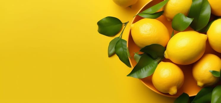 summer healthy ingredient juicy background fruit minimal green natural lime flat color freshness group yellow fresh concept food organic tropical lemon. Generative AI.