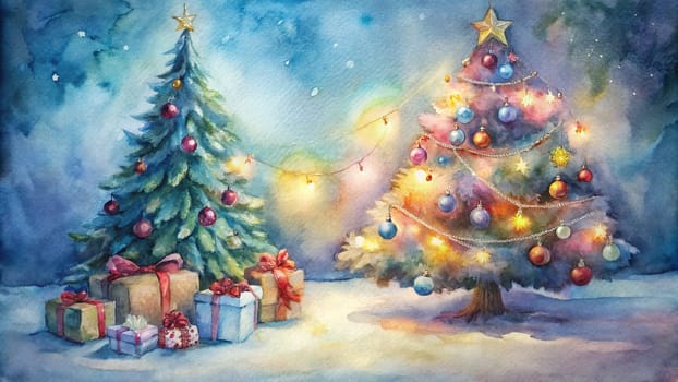 A beautifully decorated Christmas tree with ornaments, lights, and a festive gift.A classic Christmas scene with a beautifully decorated tree, elegant ornaments, and a warm, inviting atmosphere.Get ready for some Christmas fun! This festive tree is full of sparkle and joy.A special Christmas gift awaits under this beautifully decorated tree.The ornaments on this tree are simply stunning! They sparkle and shine, adding to the festive atmosphere.