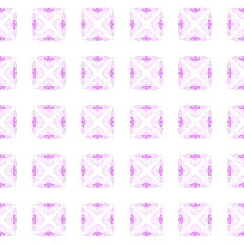 Textile ready curious print, swimwear fabric, wallpaper, wrapping. Purple artistic boho chic summer design. Green geometric chevron watercolor border. Chevron watercolor pattern.