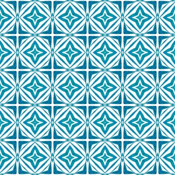 Chevron watercolor pattern. Blue astonishing boho chic summer design. Green geometric chevron watercolor border. Textile ready lively print, swimwear fabric, wallpaper, wrapping.