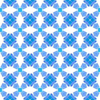 Chevron watercolor pattern. Blue eminent boho chic summer design. Textile ready pleasant print, swimwear fabric, wallpaper, wrapping. Green geometric chevron watercolor border.