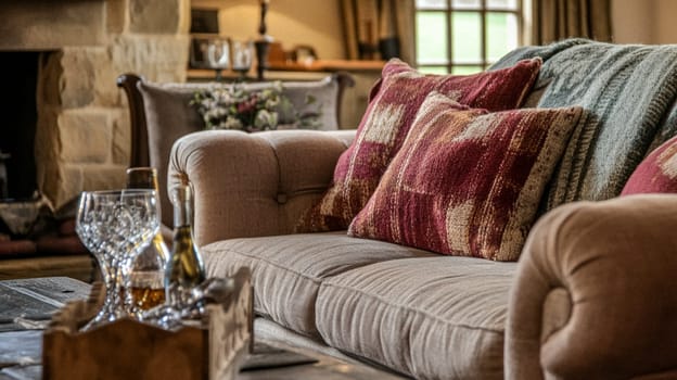 Country cottage decor, Cotswolds style interior design, furniture and home decor in elegant English country house style idea