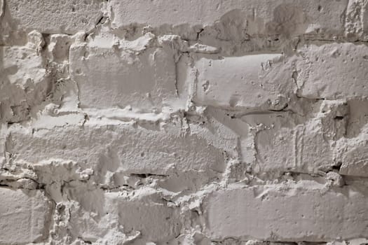 A closeup view of a stylish and textured white brick wall, perfect for various backgrounds or design projects