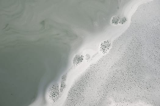 Aerial View of Salt Flats with Unique Patterns and Textures.