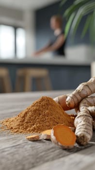 Turmeric: golden spice, ancient remedy, natural antioxidant, culinary ingredient, curcumin source, traditional medicine, health booster, vibrant powder, inflammation support, wellness enhancer