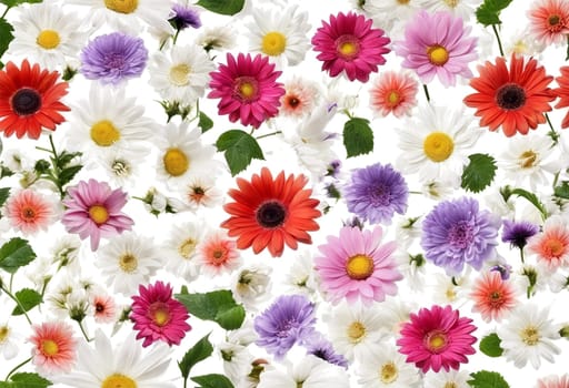 Floral pattern in transparent background - Generative AI