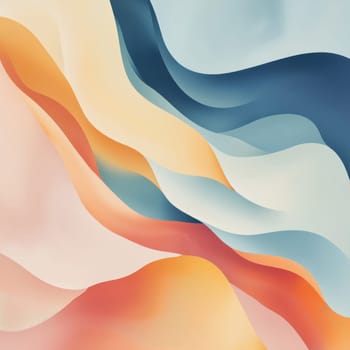A vibrant abstract design featuring flowing waves of gradient hues in soft, smooth tones, perfect for modern and artistic backgrounds.