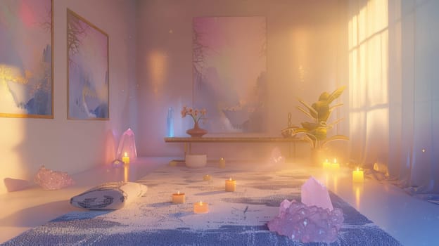 A Photorealistic Image Of A Reiki Healing Session Interior