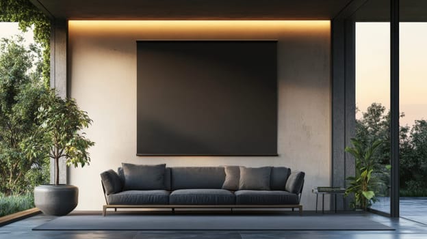 Advertising Wall Black square Poster