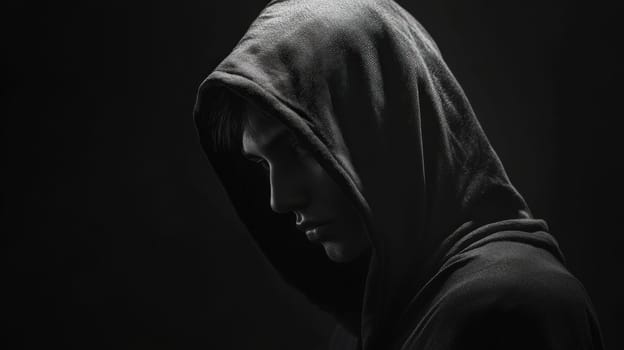 Man Portrait on Dark Backdrop