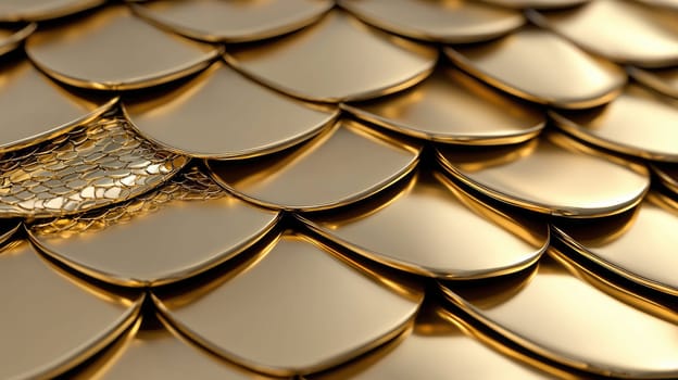 Golden scale design: abstract texture, shimmering background, artistic banner, creative template, luxurious postcard, invitation layout, elegant flyer, decorative poster, textured wallpaper