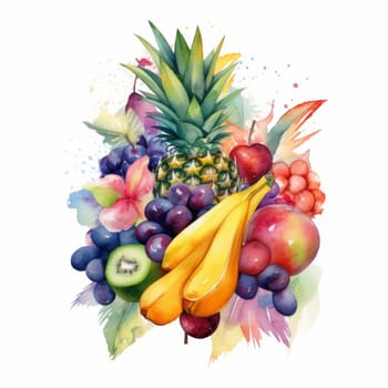 Image of bright and juicy tropical fruits. High quality photo