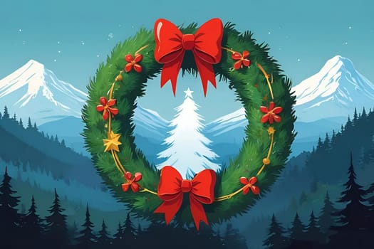 . Beautiful Christmas background. The concept of decorations and decor for the new year. New Year's Card 2025. High quality photo