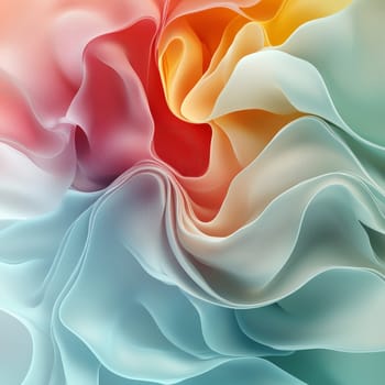 A vibrant abstract design featuring flowing waves of gradient hues in soft, smooth tones, perfect for modern and artistic backgrounds.