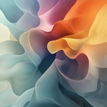 A vibrant abstract design featuring flowing waves of gradient hues in soft, smooth tones, perfect for modern and artistic backgrounds.