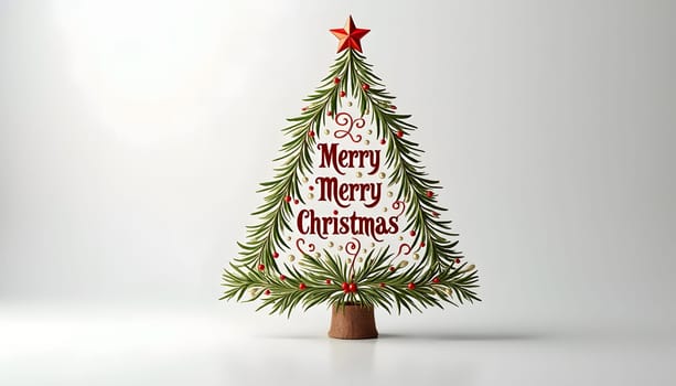 Traditional Christmas tree adorned with ornaments and lights, festive spirit. High quality photo