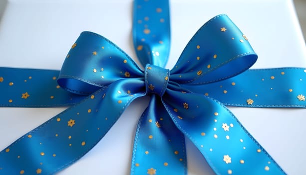 Elegant blue ribbon, perfect for gift wrapping and decorations. High quality photo