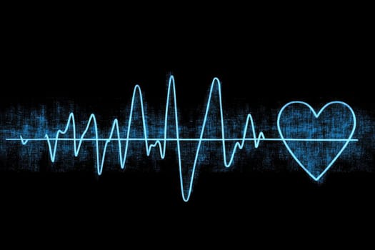 Heart banner: cardiogram symbol, medical theme, cardiac health, lifeline design, heartbeat graphic, healthcare focus, vital rhythm, wellness promotion, cardiovascular care