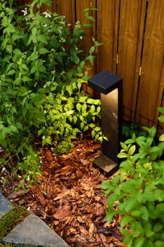 A stylish garden light enhances outdoor spaces, greatly improving the evening ambiance and atmosphere