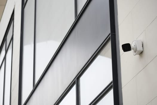 A wallmounted security camera offering extensive surveillance for diverse needs and locations